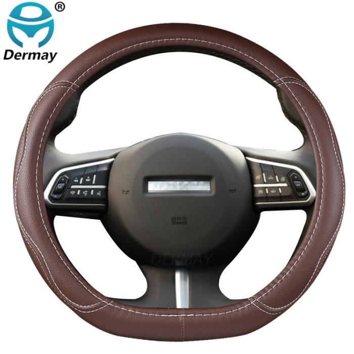 Pahajim Coprivolante Auto Universale in PU Pelle Microfibra Copri Volante 38CM, Copertura