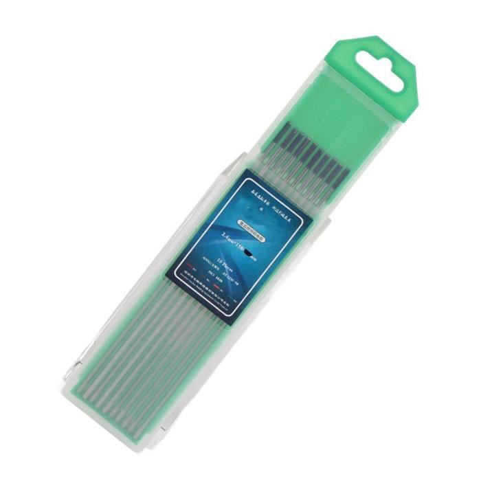 10 électrodes Tungstène Lanthané 1.5% OR Ø2.4x175mm - Pour Soudage TIG - Normes AWS/ISO - EWLa-1.5