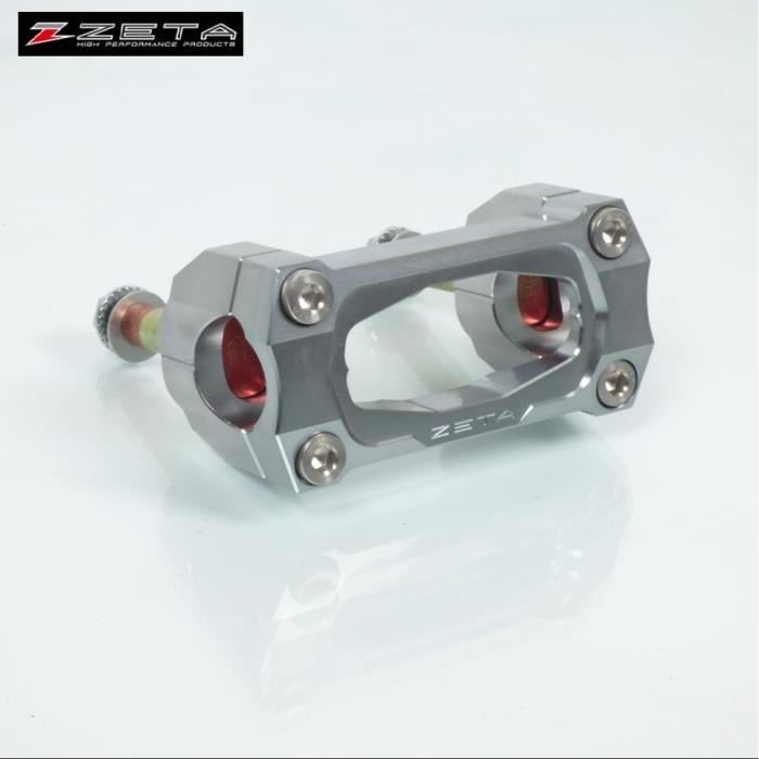 Réhausseur De Guidon Pour Suzuki RMZ 450 (2005-2017) - Pontets Gris, Marque Teram-Loisirs, Référence PG-U-G28 - Neuf, Fabriqué En France