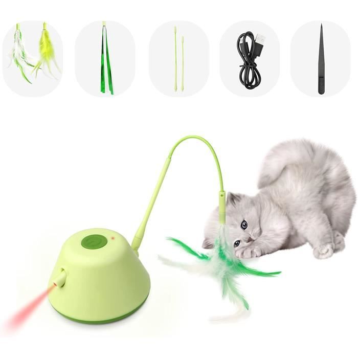 Meilleurs prix pour Jouet interactif pour chat - MARQUE - Modèle - LED automatique - 3 modes - Plumes vertes
