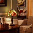 rétro pastorale lampe en verre taché, lampe de chevet de style Tiffany, salon chambre à coucher Etude Bar à café Lampes de bur[1542]-1