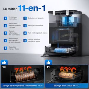 Robot Aspirateur Laveur Eufy Omni C20 Avec Station Tout-en-un - Autovidage Et Lavage Automatique