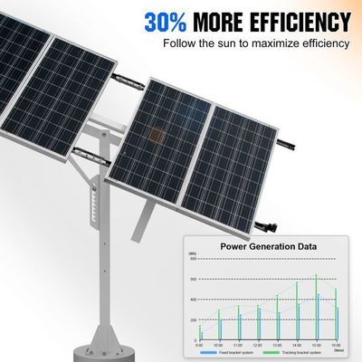 Tracker Solaire Dual-axis ECO-WORTHY - Support Panneaux Solaires, Rotation 270°, +40% De Production - Pour Toit, Jardin, Balcon - 6