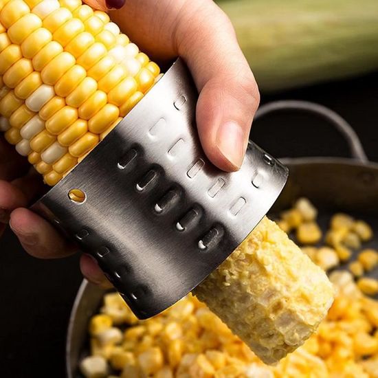 Éplucheur à Maïs Manuel En Métal - Outil De Cuisine Pratique Pour Enlever Les Grains De Maïs Rapidement Et Proprement