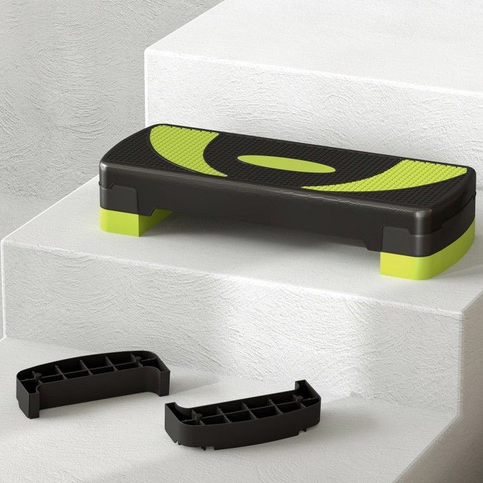 Step De Fitness UPFIT – Hauteur Ajustable 12,5 Cm Ou 18 Cm, Surface Antidérapante, Rangement Pratique – Idéal Cardio & Musculation