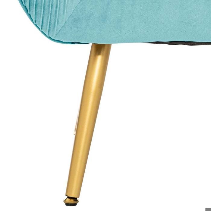 Fauteuil Atmosphera Solaro Velours Vert Kaki - 74x70x78 Cm - Assemblage Requis