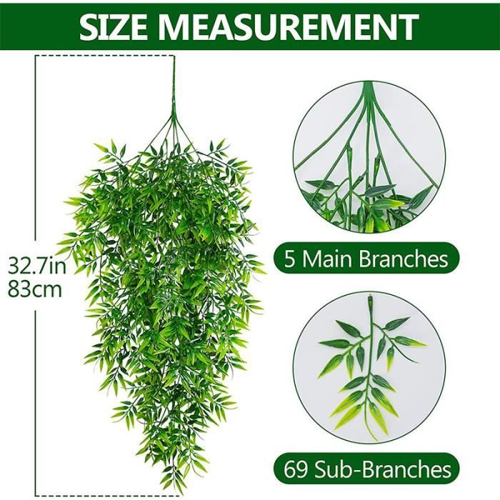 Plante Artificielle Bambou – Vert – 80 Cm De Haut – Deko – Pour Intérieur