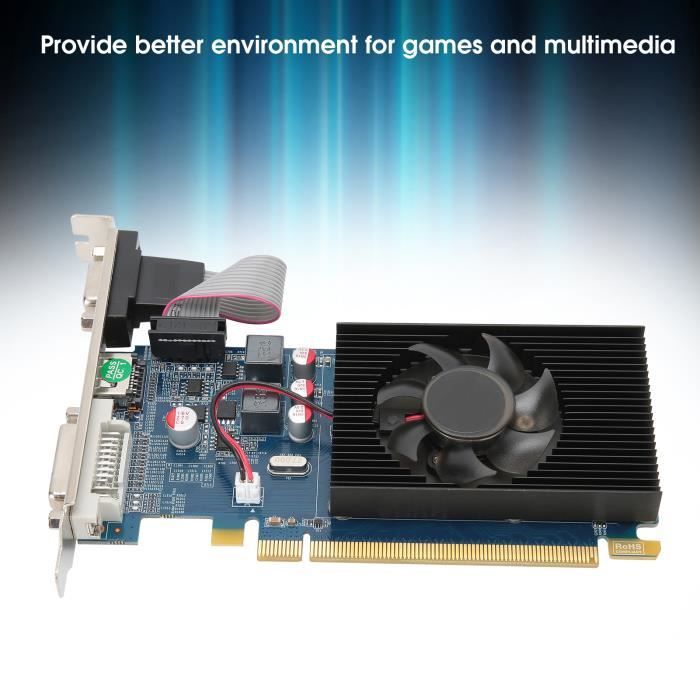 VAG Graphiques Pci Express 3.0 Carte Graphique 2G 64Bit Ddr3 Pci Express 3.0 Accessoires D