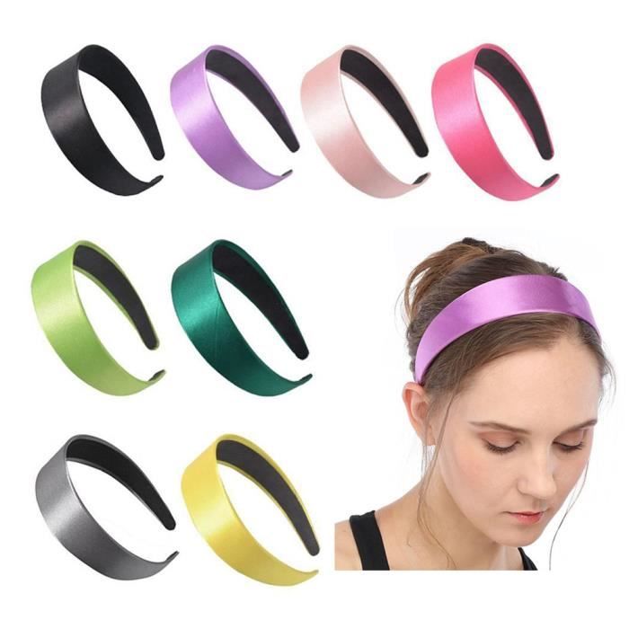 Kentop Satin Bandeaux Serre-tête pour Femme Bande de Cheveux Large ...