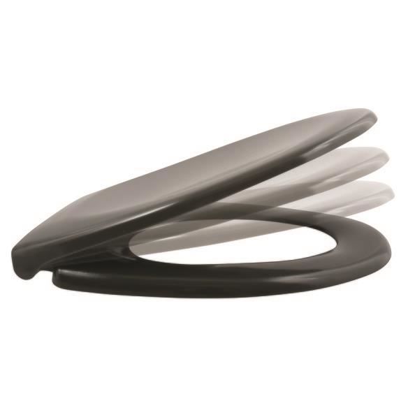 Abattant wc en thermo dur d clipsable frein de chute Blanc