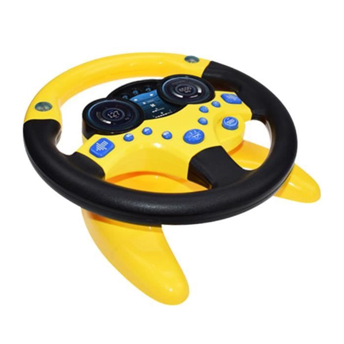 Jouets de volant de direction de voiture pour enfants - Musique Volant avec Rotation 360° ,Jaune Jouets de volant de direction de voiture pour enfants - Musique Volant avec Rotation 360° ,Jaune