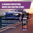 1PCS 3 in 1 Lustrant pour Auto Coating Spray,Car Polishing Agent, Spray De Revêtement De Voiture Rapide, Car Nano Spray Scratch -2