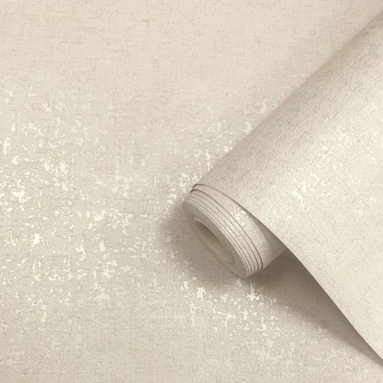 Papier Peint Texturé Holden – Vinyle Gris Uni, Raccord Libre, Lavable