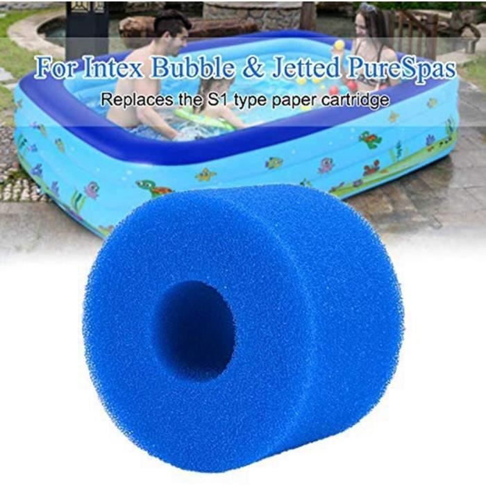 Filtre de piscine éponge réutilisable Cartouche filtrante lavable pour  filtre de piscine Intex Type S1 Filtre de Lazy Spa Filt[501] - Cdiscount  Jardin