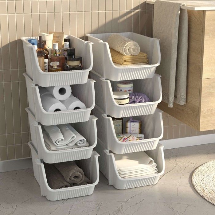 Panier De Rangement En Osier Synthétique - Porte-Revue Et Organisateur Multifonction Pour Bureau Et Maison