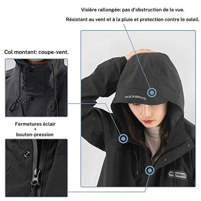 Manteau de pluie long à bouton outlet