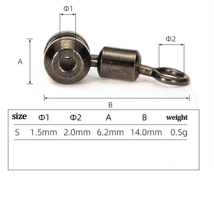 Roulement à billes robuste 3,5 mm-14 mm pivotant au vent pivotant gros