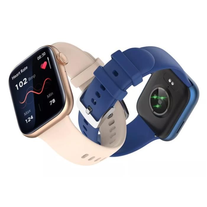 XWatch Pro Elite E4 Noir Montre connectee Appels Sms Assistant vocal Sport et Sante homme femme enfant Autonomie 7 a 10