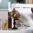 rétro pastorale lampe en verre taché, lampe de chevet de style Tiffany, salon chambre à coucher Etude Bar à café Lampes de bur[1542]-3