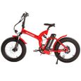 Vélo électrique FAT BIKE Monster FS 20"x 4" - Rouge - TUCANO - Tout suspendu - Hydrauliques-3