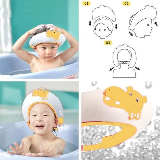 Casquette Douche Bébé Visière De Bain Bébé DHWEKU Réglable - Protection Yeux Et Oreilles Pendant Le Shampoing Shampoing Bebe