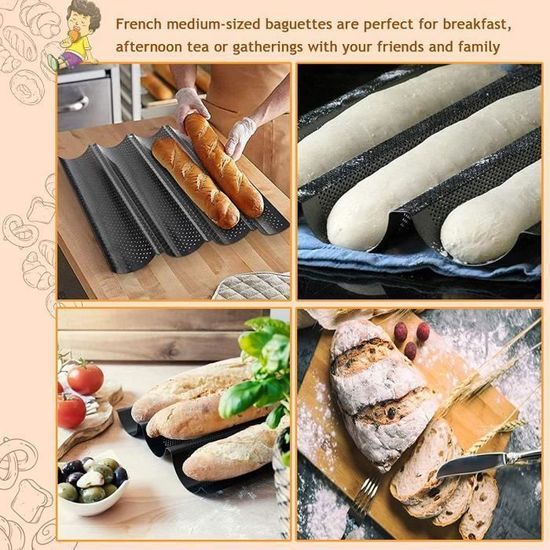 Lot De 2 Moules à Pain Rectangulaires Antiadhésifs - Acier Au Carbone, Revêtement Antiadhésif, Avec 2 Brosses - Pour Pain, Cake, Lasagnes…