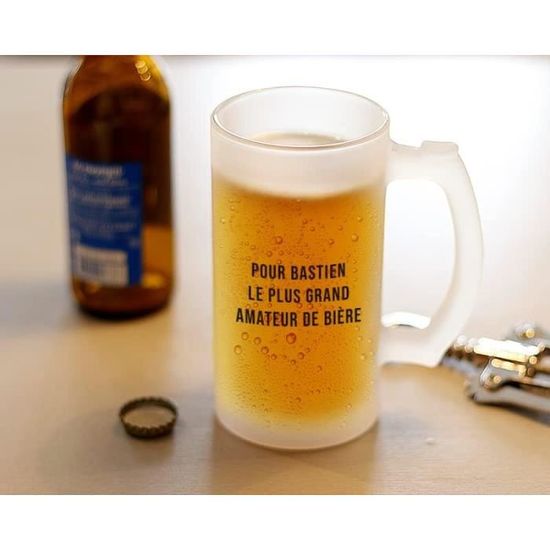 Chope Bière Personnalisable Rugby – Bleu Blanc Rouge Coupe Du Monde 2023 – 470 Ml – Cadeau Homme Rugby Idéal