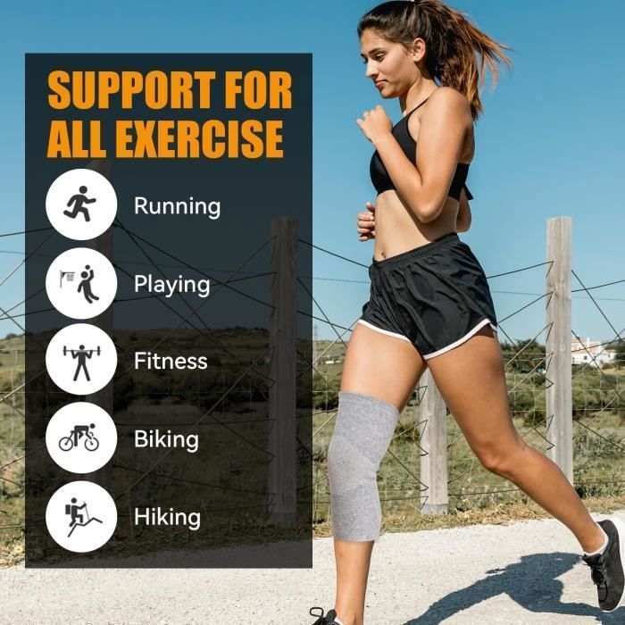 Genouillères en Bambou Mixte 2PCS Élastique Respirant