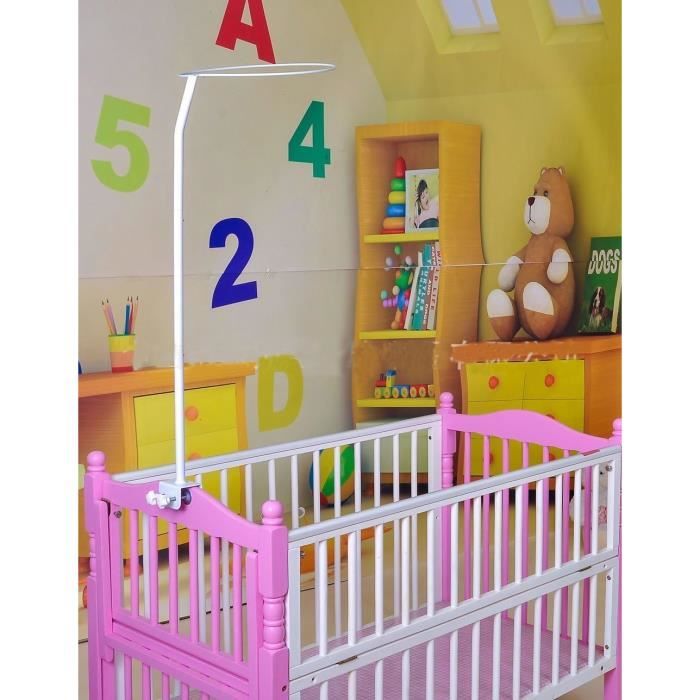 Support Moustiquaire Berceau Réglable Avec Clips – Protection Anti-Moustiques Bébé Facile à Installer