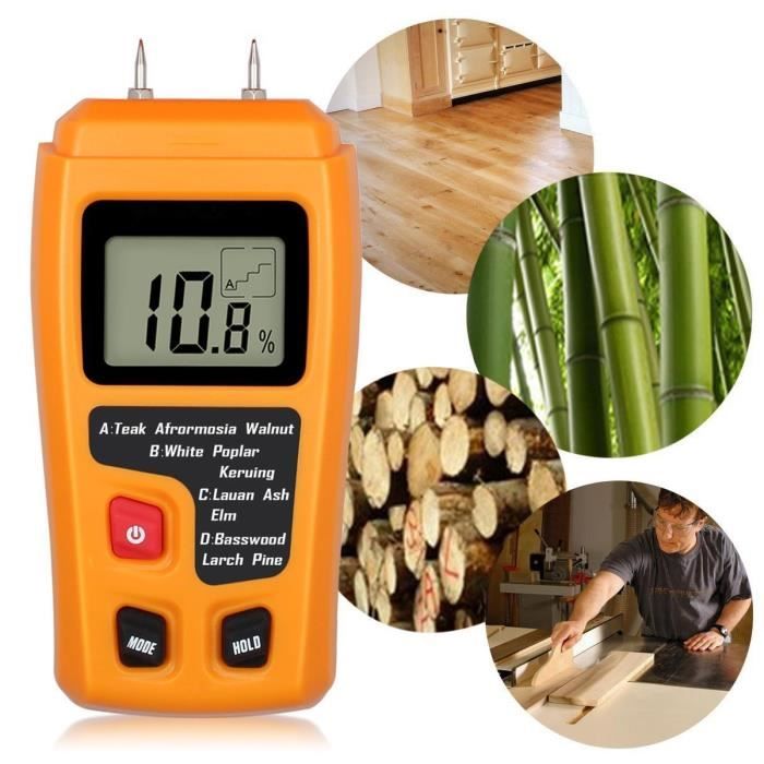 ZJCHAO hygromètre du bois MD812 numérique LCD 2/4 broches testeur  d'humidité du bois hygromètre de bois détecteur d'humidité - Cdiscount  Bricolage