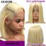perruques blondes courtes