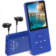 Lecteur MP3 8Go Ecran 1.8” (soutien Micro SD 128Go), Baladeur mp3 Musique HiFi-Mulifunction avec Radio FM Longue Autonomie-Bleu-0