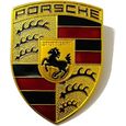 Embleme insigne logo Porsche capot voiture metal-0