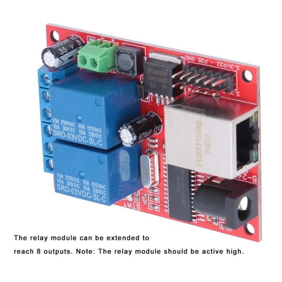 Carte Relais 2 Contacts Inverseur ARITECH RC814 - Neuf Vendue à L'Unité - Pour Alarme