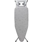 STANEW Table à Repasser,Planche à repasser Pliable,Pour Centrale Vapeur,Hauteur Réglable,Avec Housse，120 x 45 cm, Gris