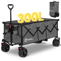 Sekey chariot de jardin Transport 300L 150KG Roues Larges