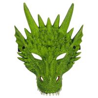 Vert - Masque de dragon pour costume de mascotte, Fournitures de cosplay, Fête de carnaval, Tim ade