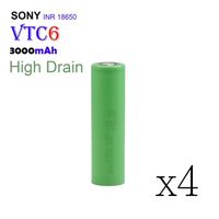 4x accus SONY VTC6 18650 3000 mAh  Li-ion batteries rechargeables  30A INR 3.7V à haut drain