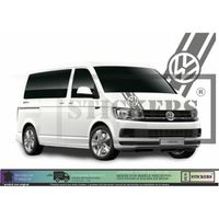 Volkswagen Bande Capot Logo VW - GRIS - Kit Complet  - Tuning Sticker Autocollant Graphic Decals