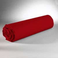 Drap Housse 180 x 200 cm 100% coton - Rouge