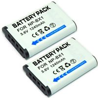 MP power @ 2 x Remplacement Batterie NP-BX1 1240mah pour Sony DSC-HX90V HX90 WX500 DSC-W500 RX100 III RX1 RX100 HX300 RX100 II WX300
