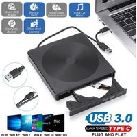 Lecteur CD DVD portable externe USB 3.0 Graveur CD DVD pour Mac Vista Windows Ma-cbook Air