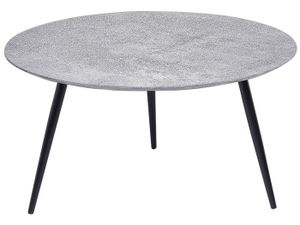 TABLE BASSE Table basse noire à effet béton EFFIE