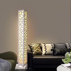 LAMPADAIRE Moderne Lampe de Sol, LED Lampadaire Blanc Chaud PVC Bois en Plastique à Pédale Intérieur Éclairage pour la Maison Salon Chambre