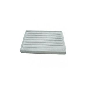Présentoir plateau à bagues 3 positions en velours gris 3341