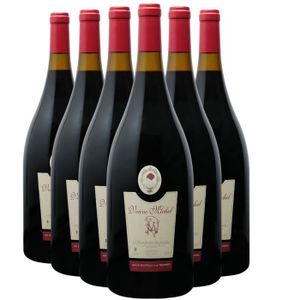 VIN ROUGE Pays d'Hérault Coteaux du Salagou Magnum Rouge 2018 - Lot de 6x150cl - Veuve Michel - Vin IGP Rouge du Languedoc - Roussillon
