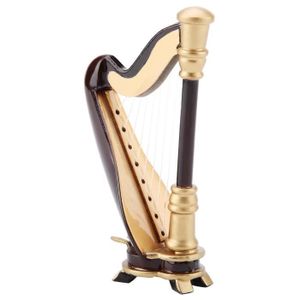OBJET DÉCORATIF 4in Modèle de Harpe Miniature, Mini Modèle D'instr