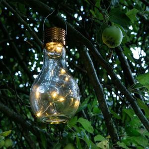LAMPE DE JARDIN  Lampe de table solaire GALIX - Ampoule 2 en 1 - 7 