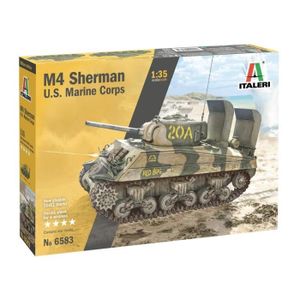 VOITURE À CONSTRUIRE Maquette Char M4a2 Sherman Us Marines Corps - ITALERI