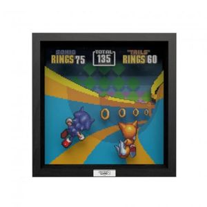 CONSOLE RÉTRO Rétrogaming-Pixel Frames - Sonic the Hedgedog 2 Special Stage - 23x23 cm - Jeux VidéoProduits dérivés